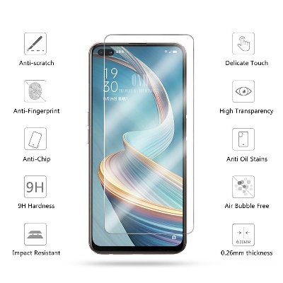 Picture of 2pcs Glass for Oppo A92 Screen Protector 9H full black