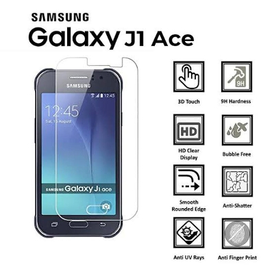 Picture of 2pcs Glass for Samsung Galaxy J1 ACE Screen Protector 9H full black