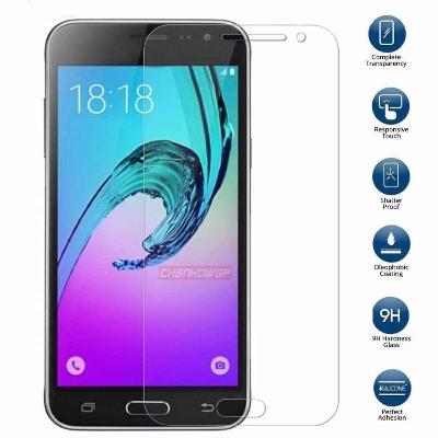 Picture of 2pcs Glass for Samsung Galaxy j3 2016 Screen Protector 9H full black
