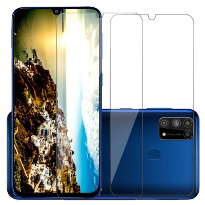 Picture of 2pcs Glass for Samsung Galaxy M31 Screen Protector 9H full black