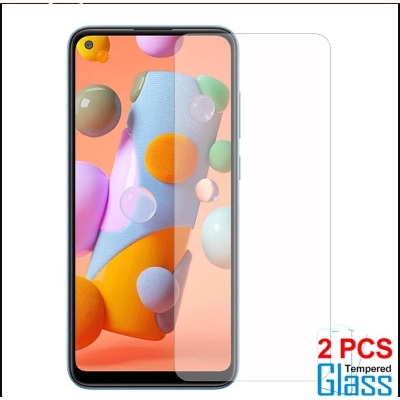 Picture of 2pcs Glass for Samsung Galaxy A11 Screen Protector 9H full black