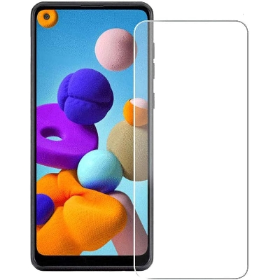 Picture of 2pcs Glass for Samsung Galaxy A21S Screen Protector 9H full black