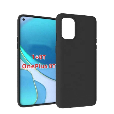 Picture of Black Silicon case FOR OnePlus 8t