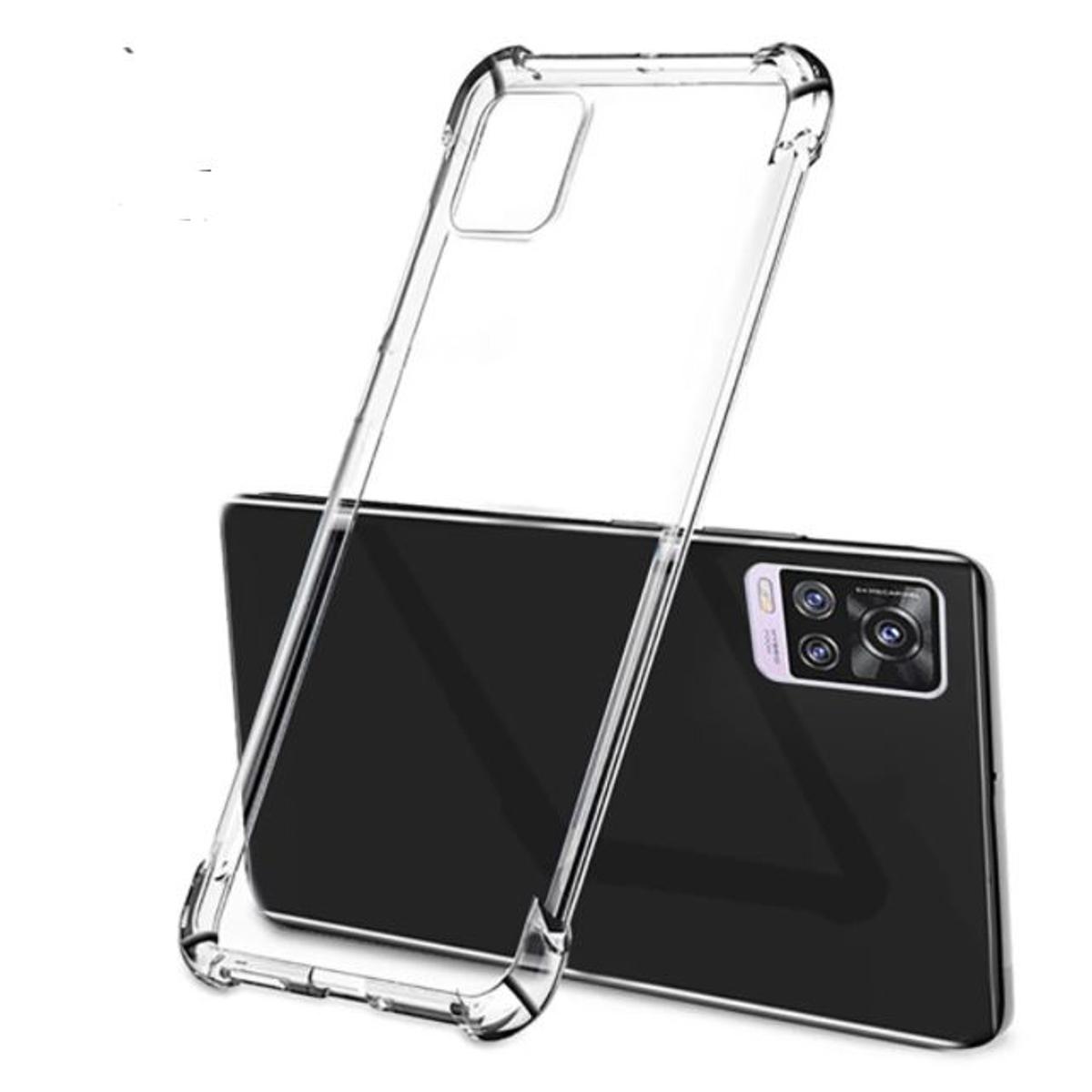Picture of For Vivo V20 Transparent 6D Crystal silicone Bumper case antiShock corner Clear back cover - Phone Back Cover