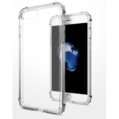 Picture of For Iphone 7 Plus Transparent 6D Crystal Silicone Bumper Case Antishock Corner Clear Back Cover - Phone Back Cover