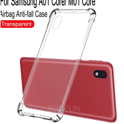 Picture of For Samsung Galaxy M01 Core Transparent 6D Crystal silicone Bumper case antiShock corner Clear back cover