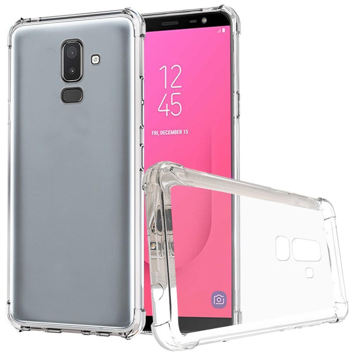 Picture of For Samsung Galaxy J8 2018 Transparent 6D Crystal silicone Bumper case antiShock corner Clear back cover