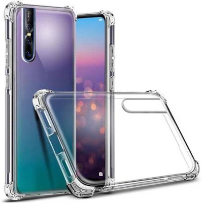 Picture of For Vivo V15 Transparent 6D Crystal silicone Bumper case antiShock corner Clear back cover