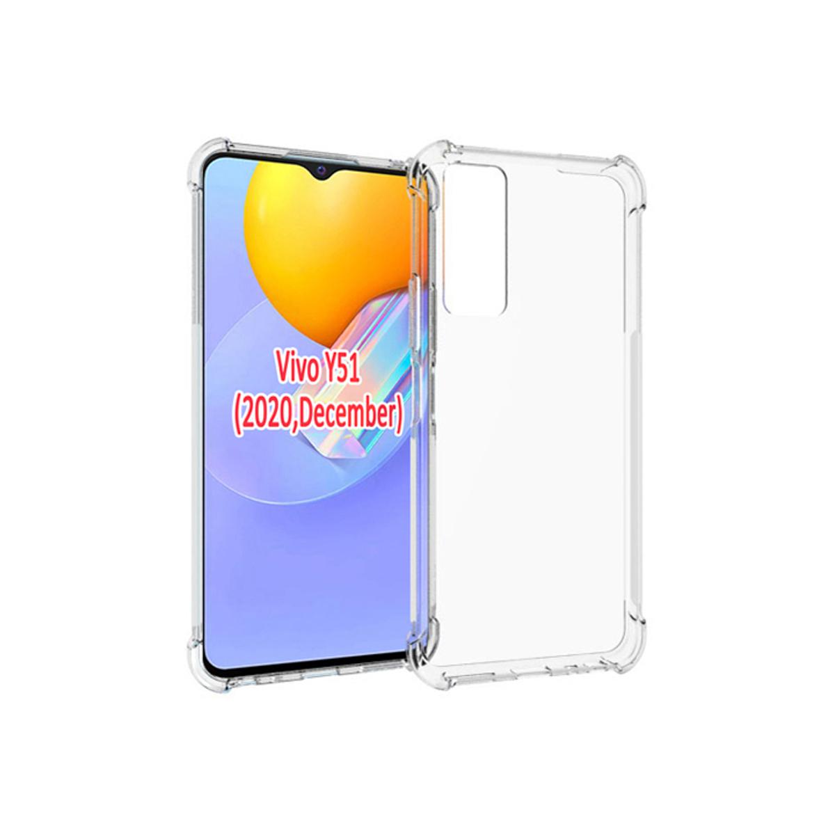 Picture of For Vivo Y51 Transparent 6D Crystal silicone Bumper case antiShock corner Clear back cover