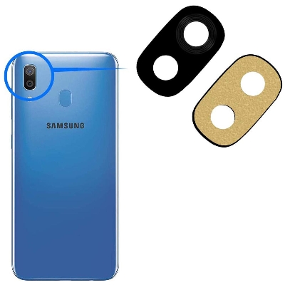 Picture of for Samsung Galaxy A20 Camera Main Glass Replacement Glass Slide, Glass Replacement Replace Objective Lens BACK Camera Rear Camera