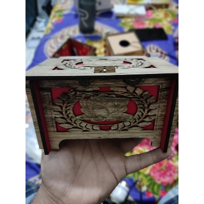 Picture of wooden box for decorative look Picture of wooden box for decorative look