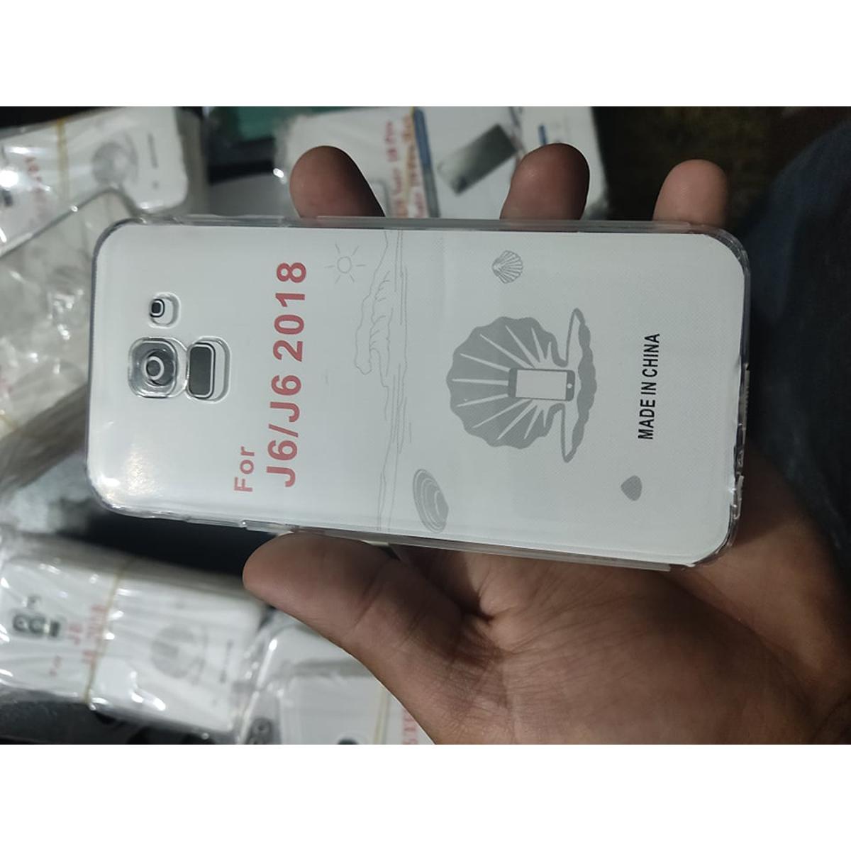 Picture of For Samsung Galaxy J6 2018 Transparent 6D Crystal silicone Bumper case antiShock corner Clear back cover