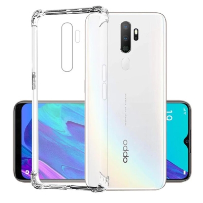 Picture of For Oppo F11 Transparent 6D Crystal silicone Bumper case antiShock corner Clear back cover