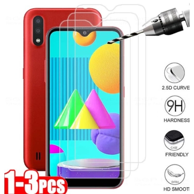 Picture of 3Pcs Glass For Samsung Galaxy M01s Screen Protector Full Water Color Transparent Tempered Glass