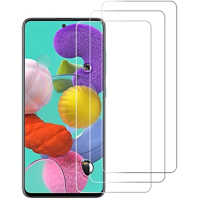 Picture of 3Pcs Glass For Samsung Galaxy A71 Screen Protector Full Water Color Transparent Tempered Glass