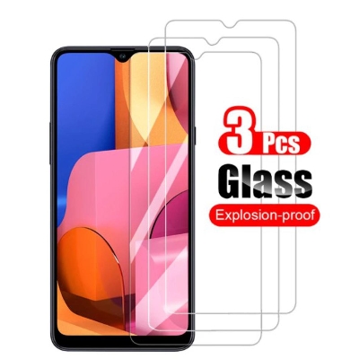 Picture of 3Pcs Glass For Samsung Galaxy A20s Screen Protector Full Water Color Transparent Tempered Glass