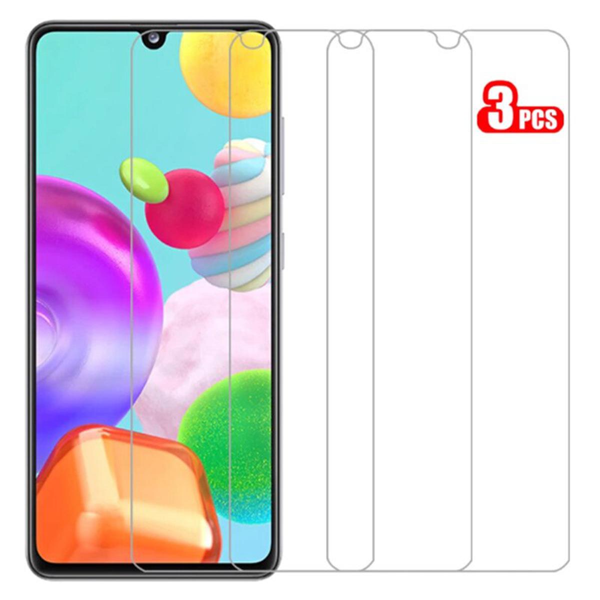 Picture of 3Pcs Glass For Samsung Galaxy A10s Screen Protector Full Water Color Transparent Tempered Glass
