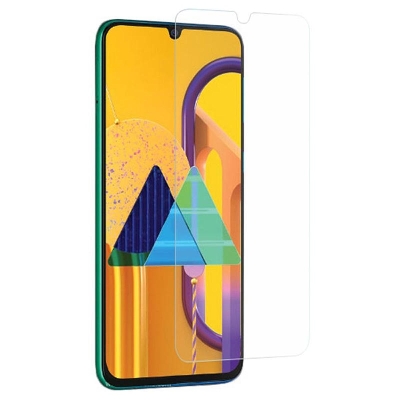 Picture of 3Pcs Glass For Samsung Galaxy M30s Screen Protector Full Water Color Transparent Tempered Glass