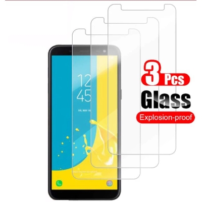 Picture of 3Pcs Glass For Samsung Galaxy J6 Plus Screen Protector Full Water Color Transparent Tempered Glass