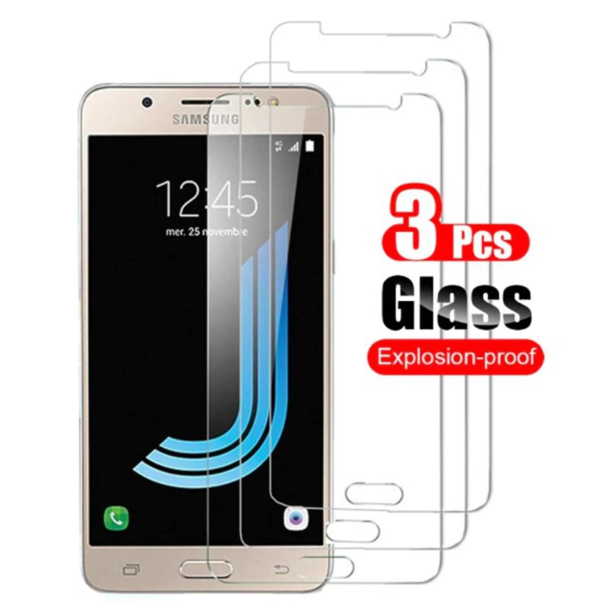 Picture of 3Pcs Glass For Samsung Galaxy J7 Screen Protector Full Water Color Transparent Tempered Glass