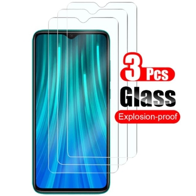 Picture of 3Pcs Glass For Xiaomi Redmi Note 8 Screen Protector Full Water Color Transparent Tempered Glass