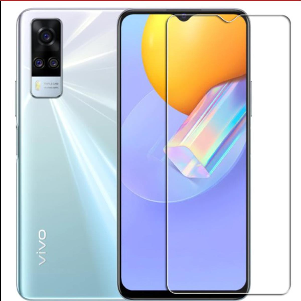 Picture of 3Pcs Glass For Vivo Y51 Screen Protector Full Water Color Transparent Tempered Glass