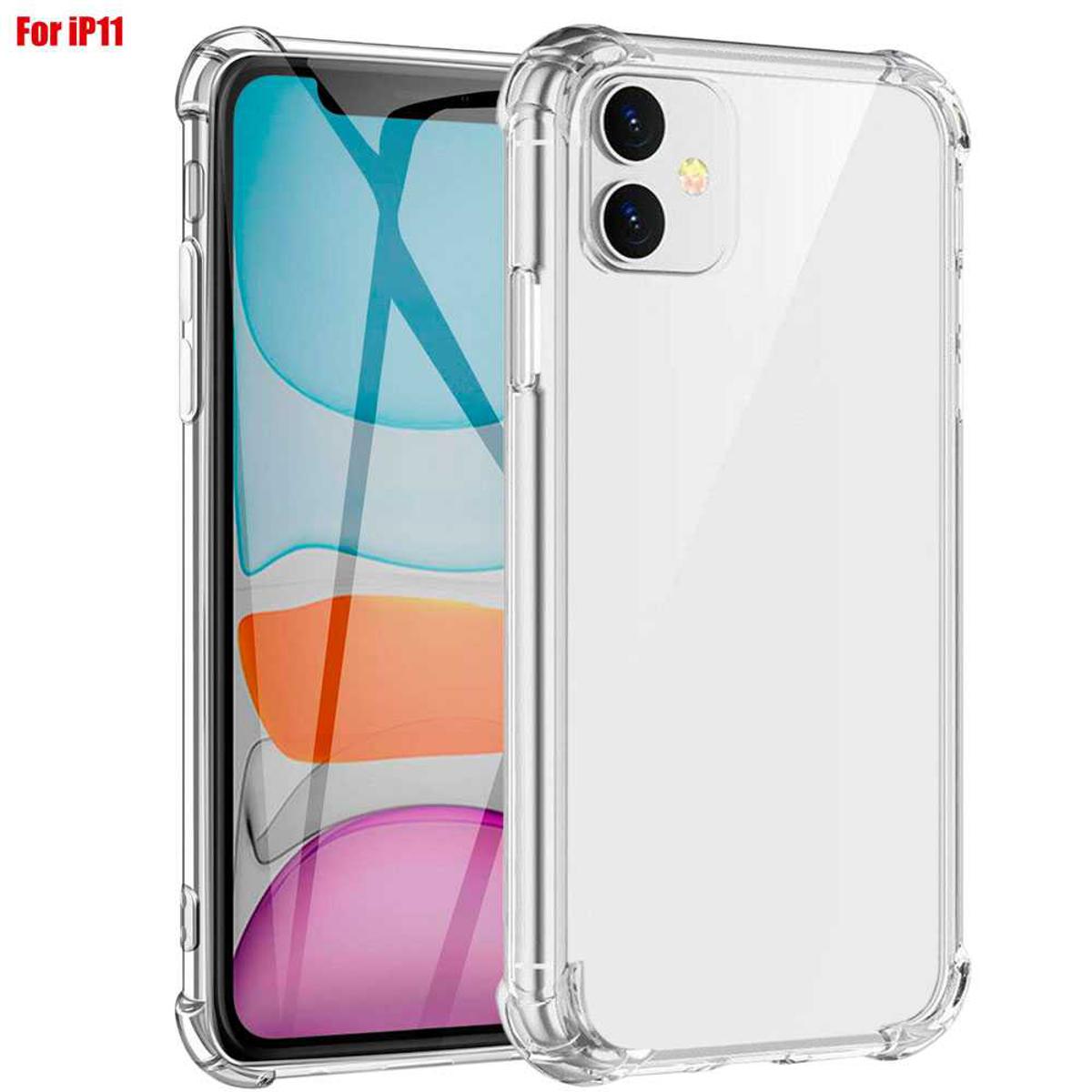 Picture of For iPhone 11 Transparent 6D Crystal silicone Bumper case antiShock corner Clear back cover