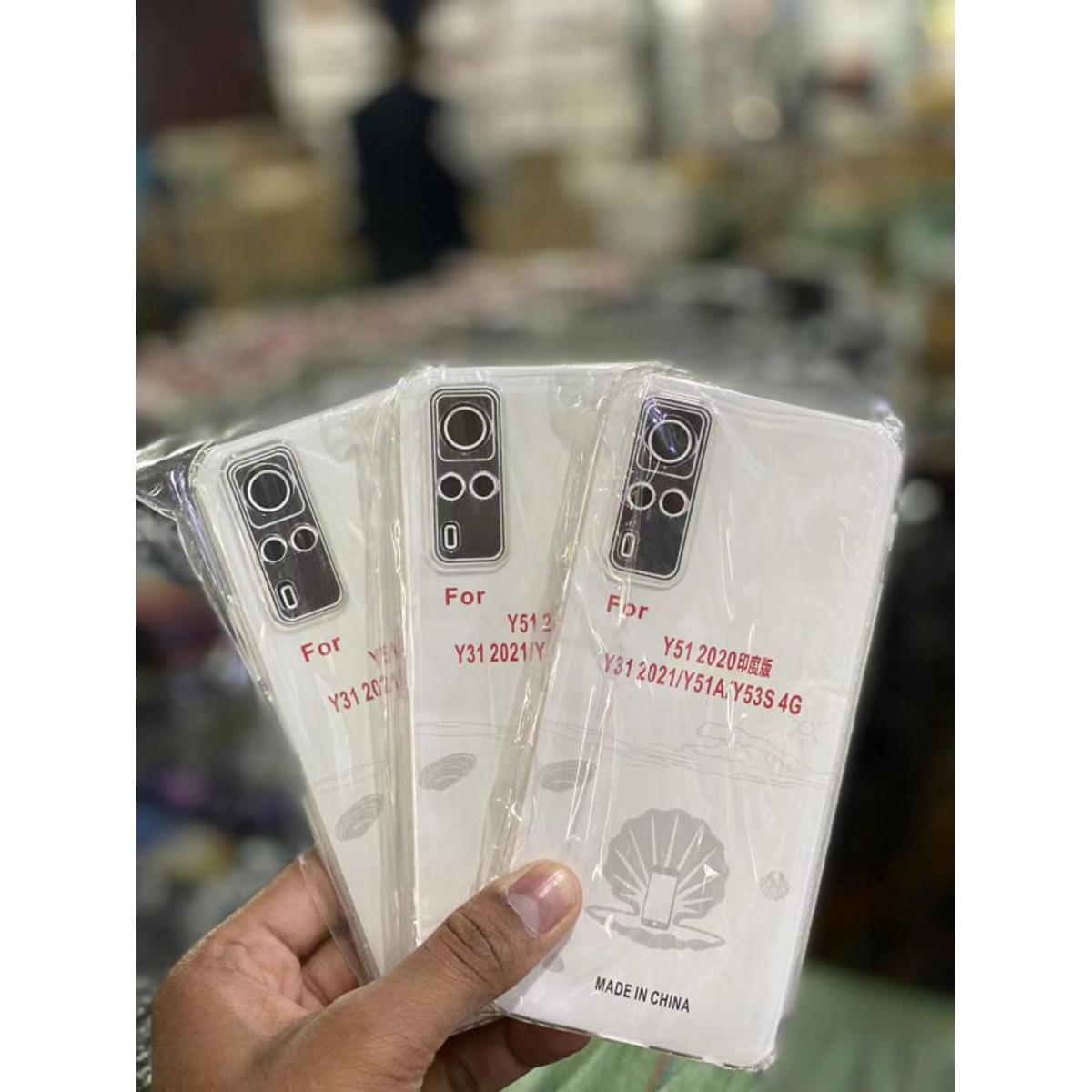 Picture of For Huawei Y3 Transparent 6D Crystal silicone Bumper case antiShock corner Clear back cover