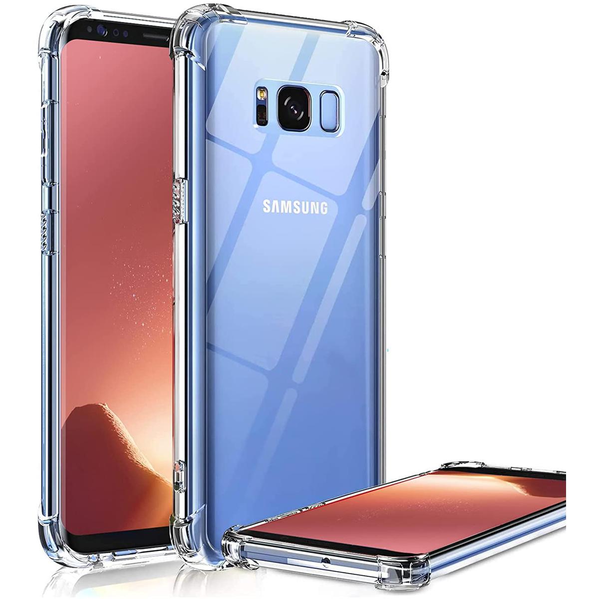 Picture of For Samsung Galaxy S8 Plus Transparent 6D Crystal silicone Bumper case antiShock corner Clear back cover