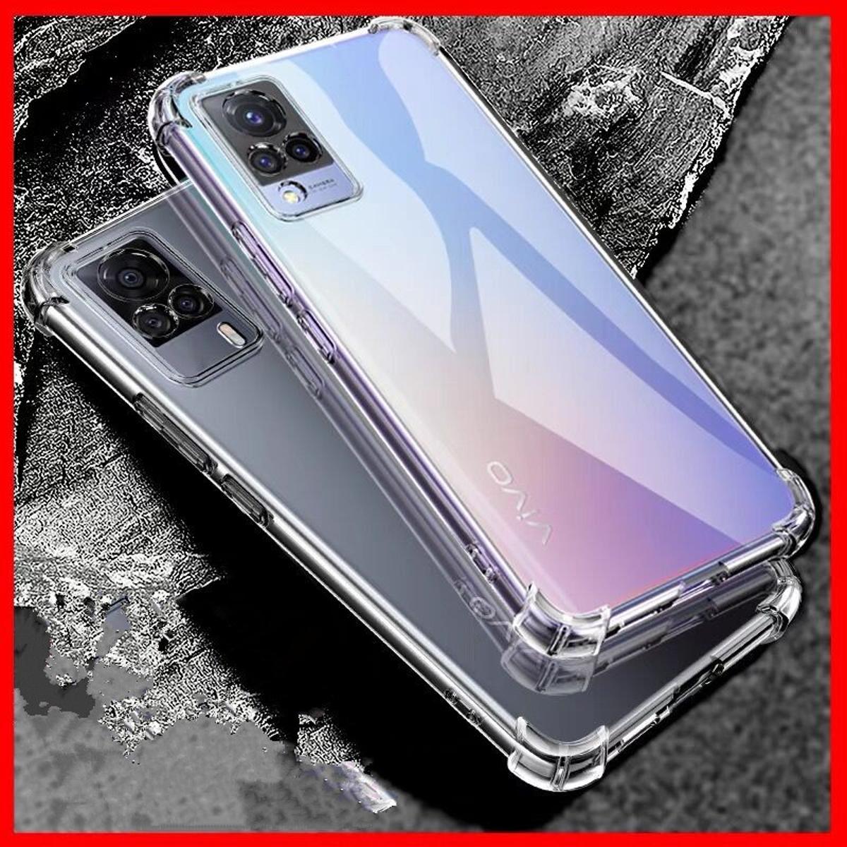 Picture of For Vivo Y21 Transparent 6D Crystal silicone Bumper case antiShock corner Clear back cover