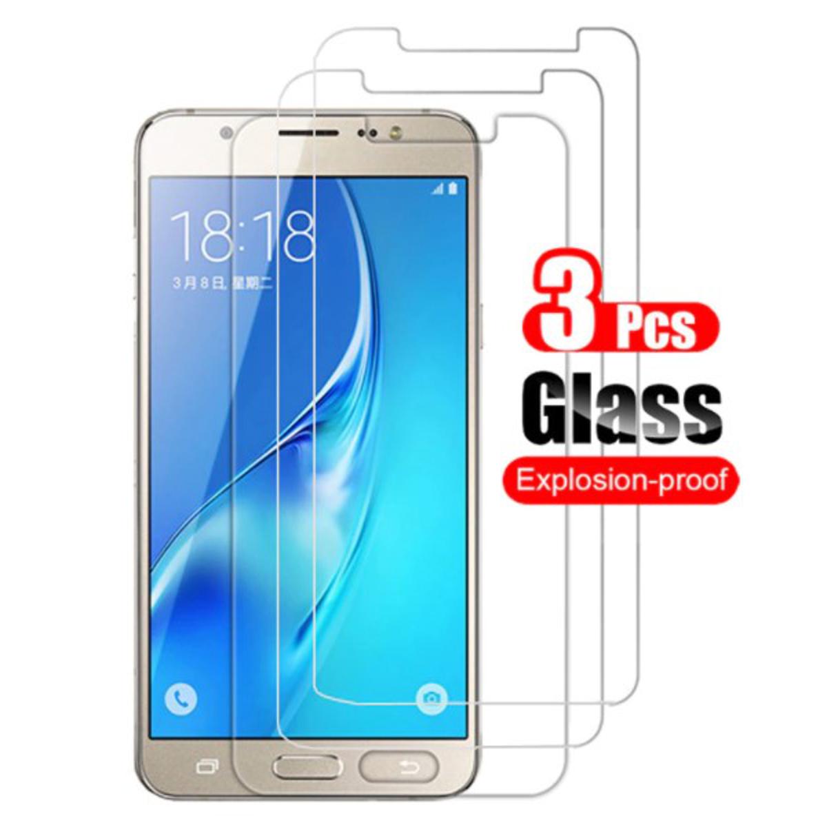 Picture of 3Pcs Glass For Samsung Galaxy J5 Screen Protector Full Water Color Transparent Tempered Glass