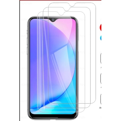 Picture of 3Pcs Glass For Vivo Y1s Screen Protector Full Water Color Transparent Tempered Glass