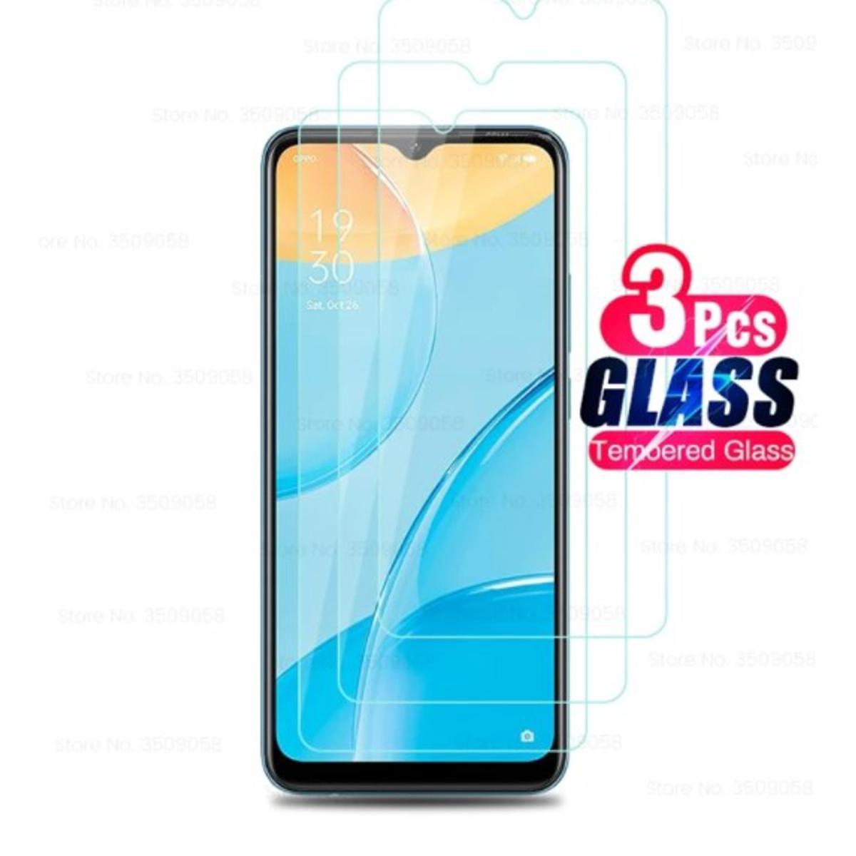 Picture of 3Pcs Glass For Oppo A15s Screen Protector Full Water Color Transparent Tempered Glass