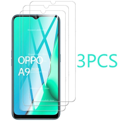 Picture of 3Pcs Glass For Oppo A9 2020 Screen Protector Full Water Color Transparent Tempered Glass
