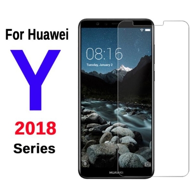 Picture of 3Pcs Glass For Huawei Y6 2018 Screen Protector Full Water Color Transparent Tempered Glass