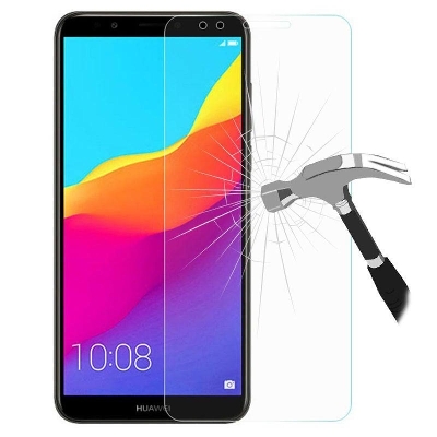 Picture of 3Pcs Glass For Huawei Y7 2018 Screen Protector Full Water Color Transparent Tempered Glass