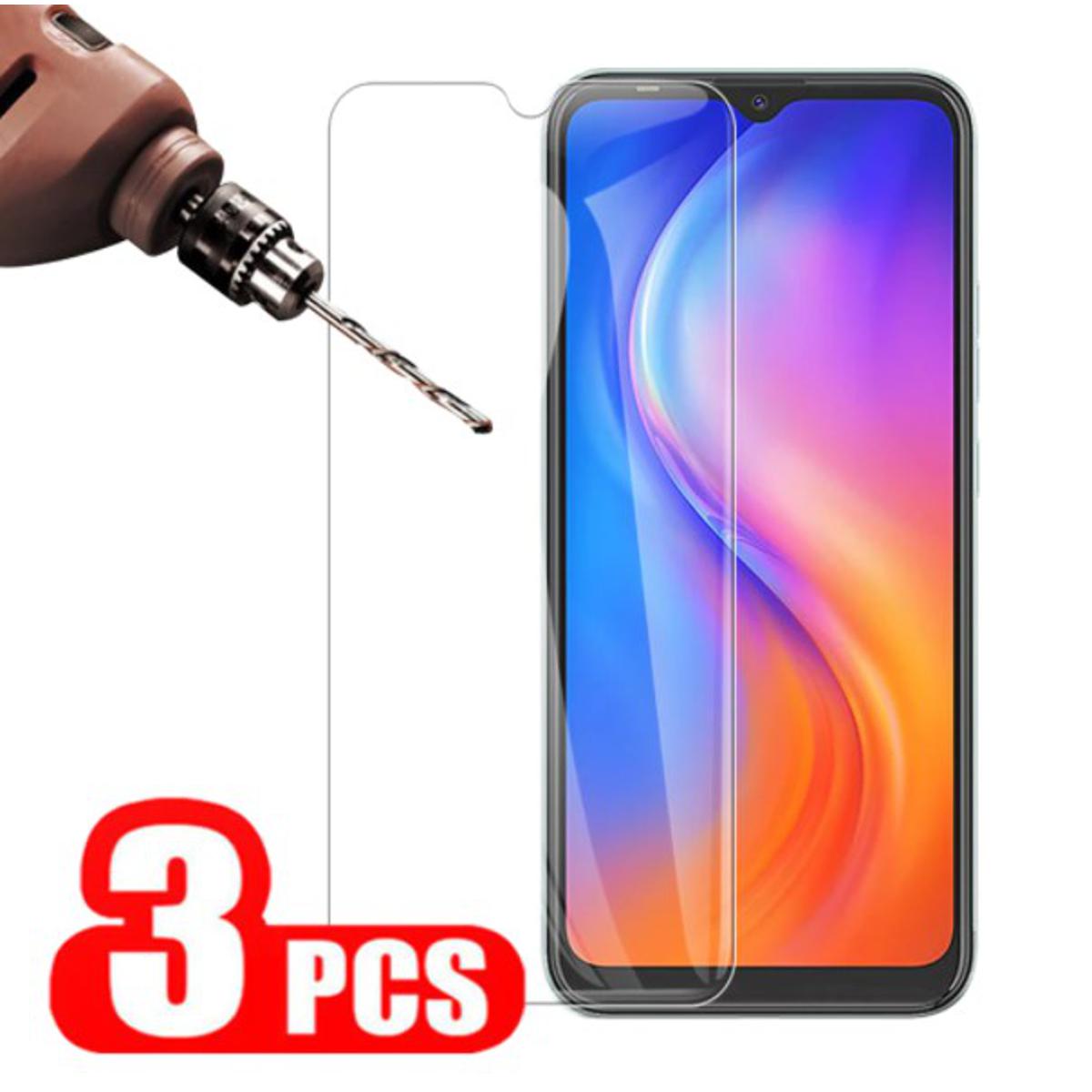 Picture of 3Pcs Glass For Tecno Spark 6 Air Screen Protector Full Water Color Transparent Tempered Glass