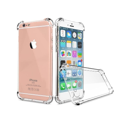 Picture of For iPhone 6 Transparent 6D Crystal silicone Bumper case antiShock corner Clear back cover