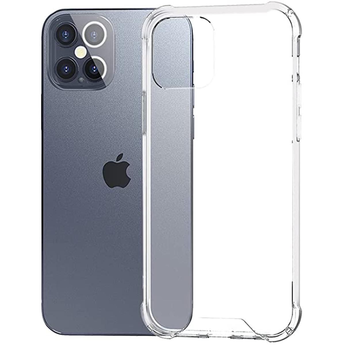 Picture of For iPhone 12 Pro max Transparent 6D Crystal silicone Bumper case antiShock corner Clear back cover