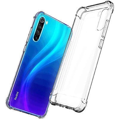 Picture of For Xiaomi Redmi Note 8 Transparent 6D Crystal silicone Bumper case antiShock corner Clear back cover