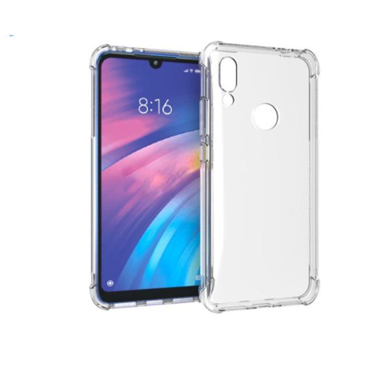 Picture of For Xiaomi Redmi 7 Transparent 6D Crystal silicone Bumper case antiShock corner Clear back cover