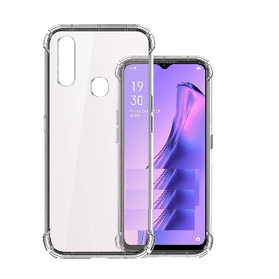 Picture of For Oppo A31 Transparent 6D Crystal Silicone Bumper Case Antishock Corner Clear Back Cover - Phone Back Cover