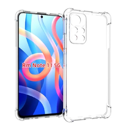 Picture of For Xiaomi Redmi Note 11 Transparent 6D Crystal silicone Bumper case antiShock corner Clear back cover