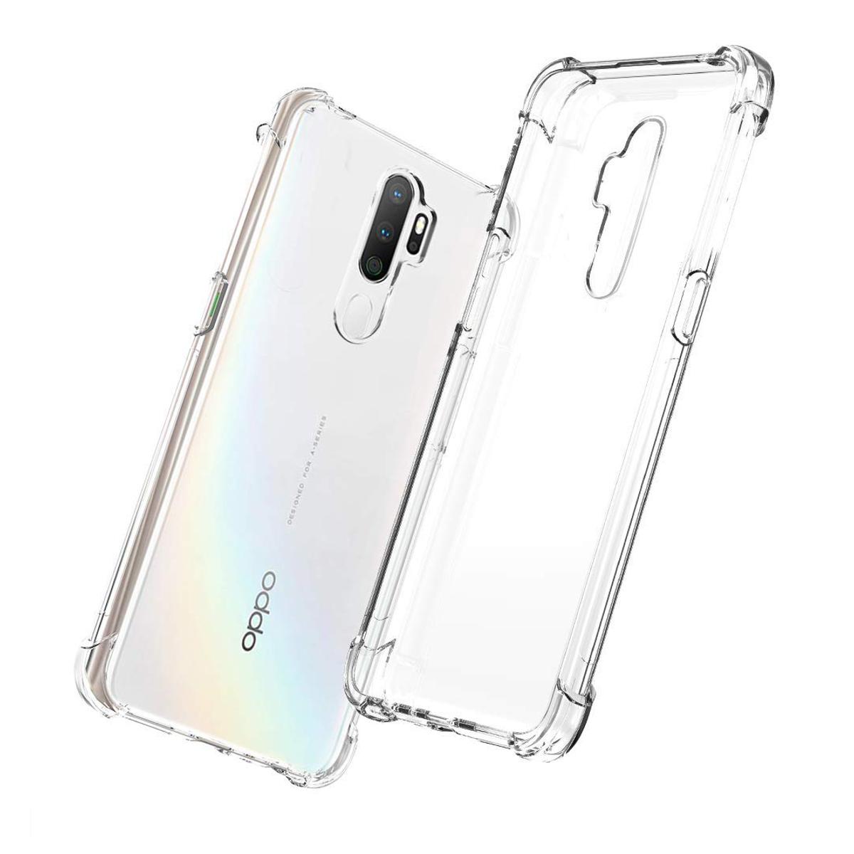 Picture of For Oppo A9 2020 Transparent 6D Crystal silicone Bumper case antiShock corner Clear back cover