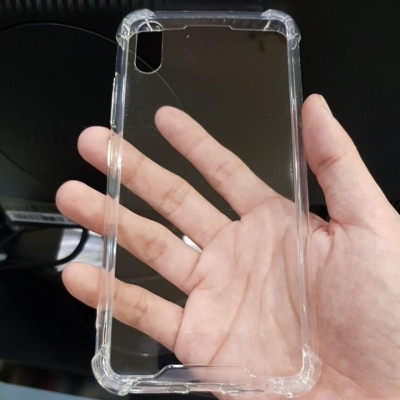 Picture of For Vivo Y91C Transparent 6D Crystal silicone Bumper case antiShock corner Clear back cover