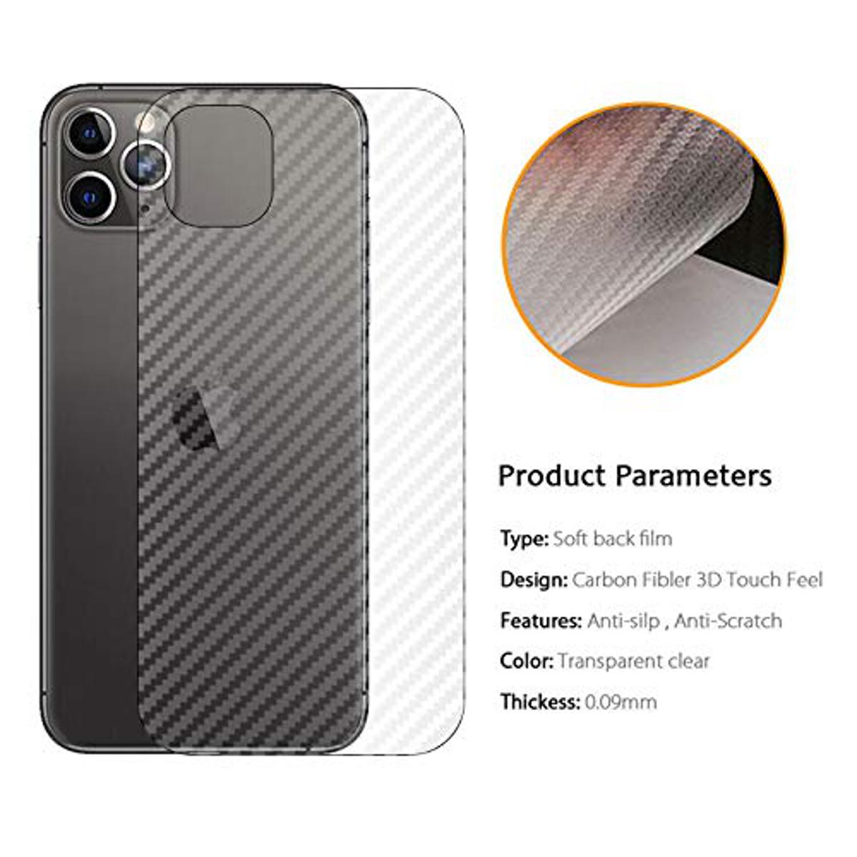 Picture of Carbon Fiber Sticker for iPhone 11 - Transparent