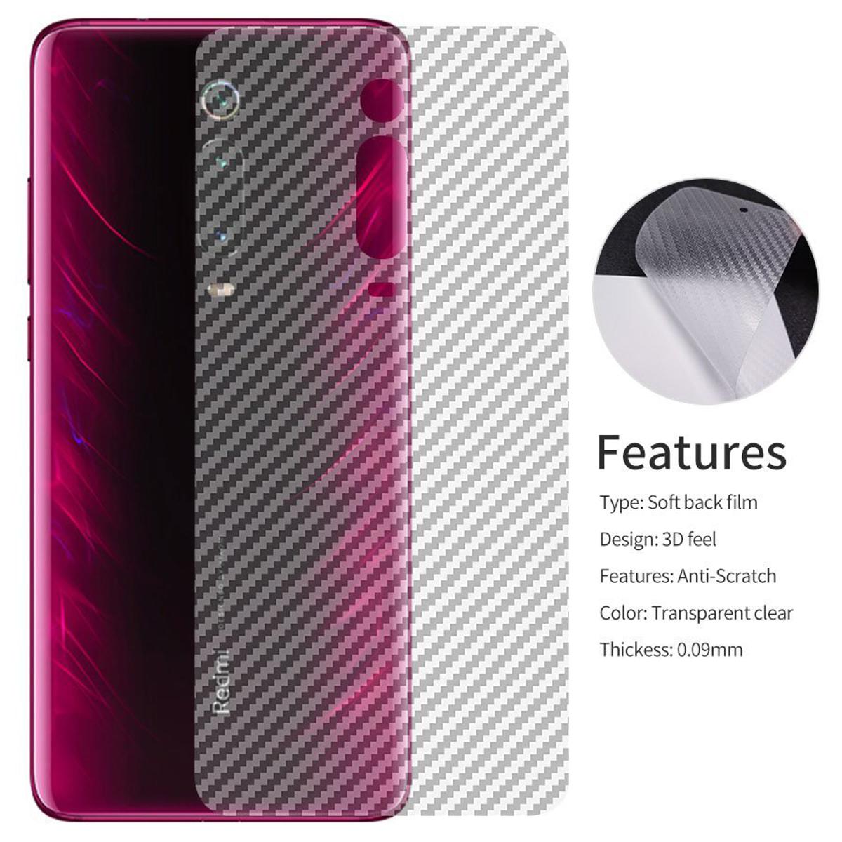 Picture of Carbon Fiber Sticker for Xiaomi Redmi K20 Pro - Transparent