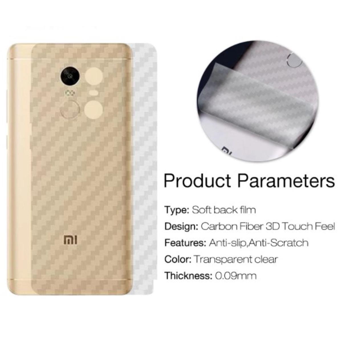 Picture of Carbon Fiber Sticker for Xiaomi Redmi 5 Plus - Transparent