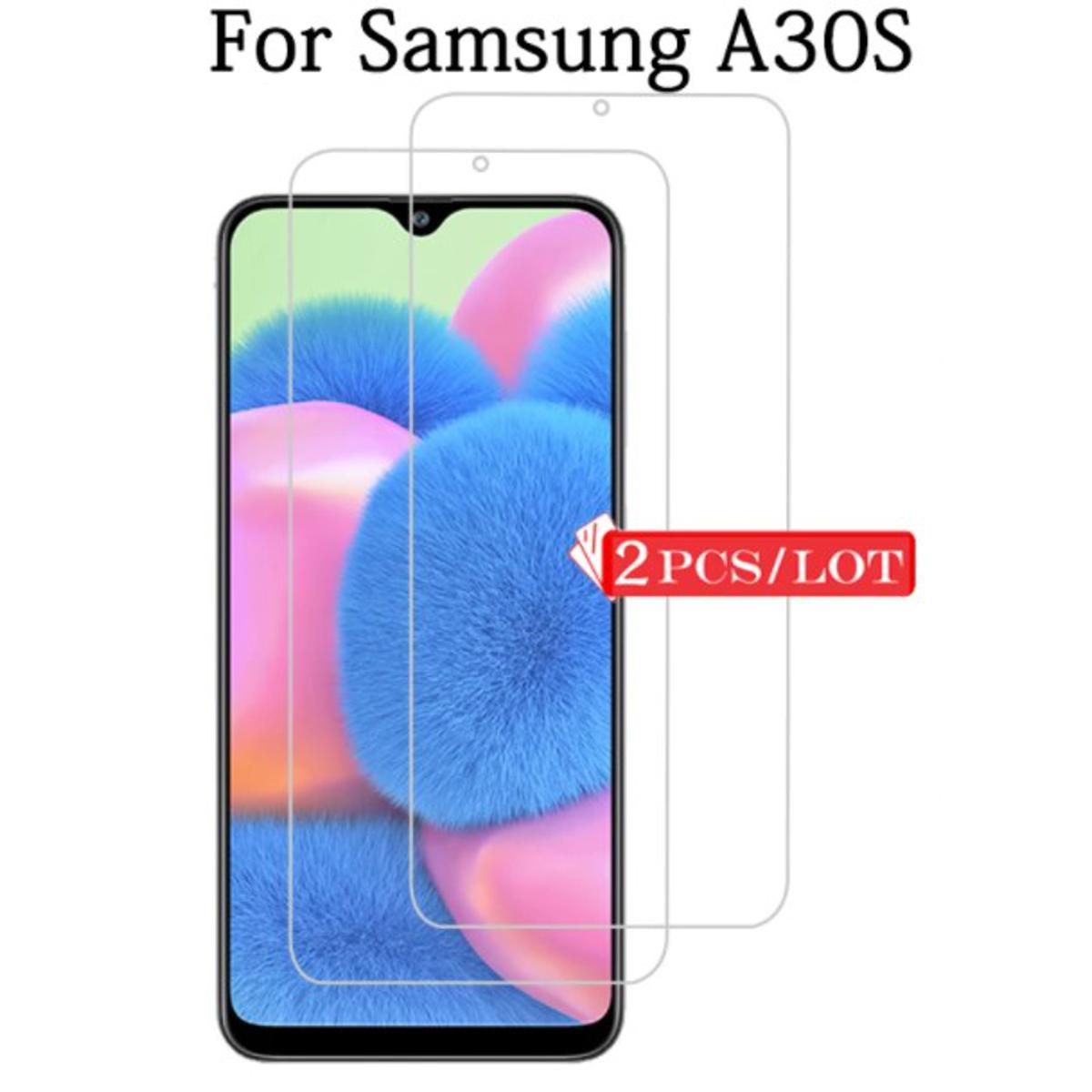 Picture of 2Pcs Glass For Samsung Galaxy A30s Screen Protector Full Water Color Transparent Tempered Glass