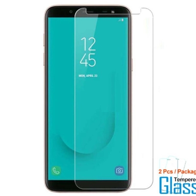 Picture of 2Pcs Glass For Samsung Galaxy J4 Screen Protector Full Water Color Transparent Tempered Glass
